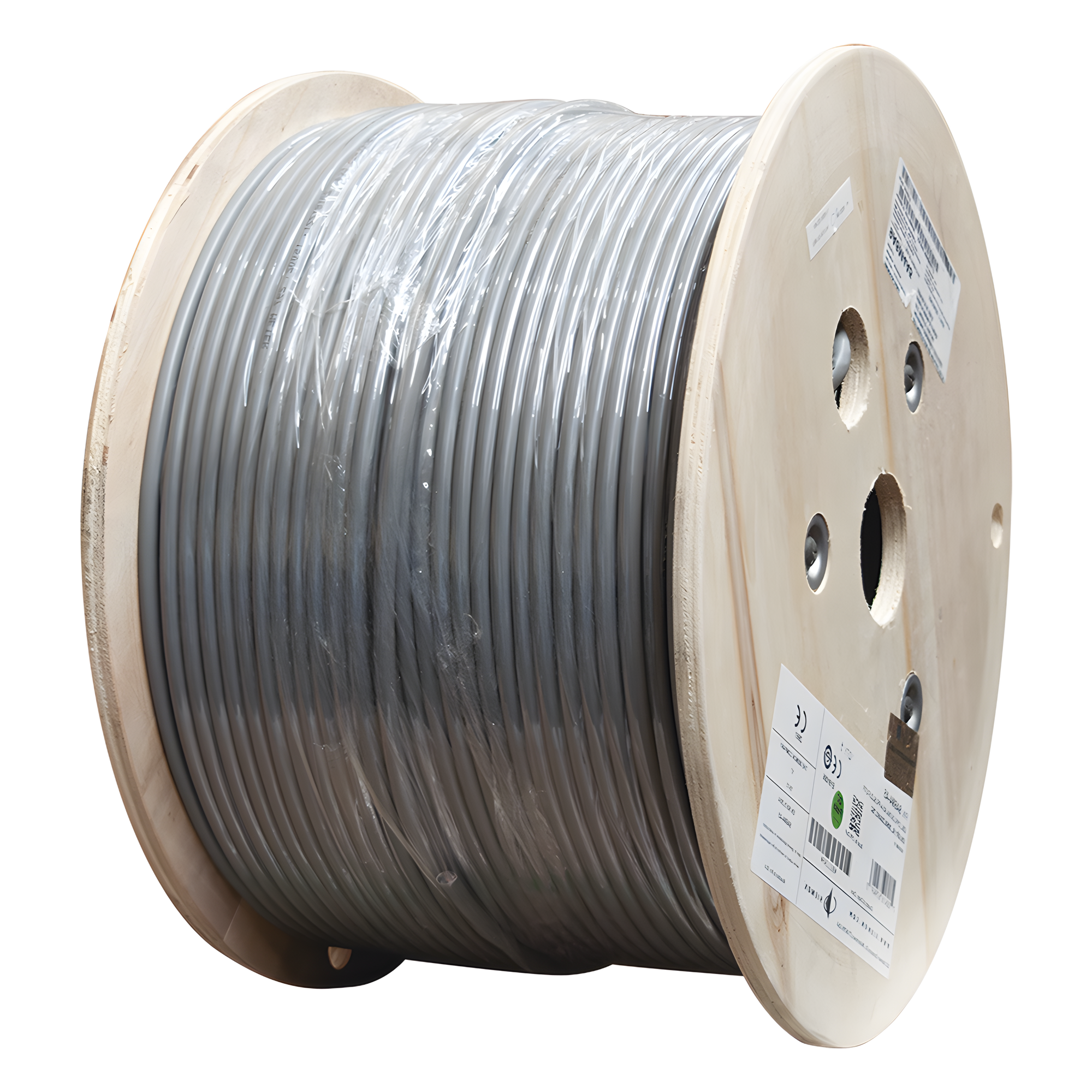 Bobina de Cable Blindado F/UTP de 4 Pares, Z-MAX, Cat6A, Soporte de Aplicaciones 10GBase-T, CM, Color Gris, 305 Metros (1000 Pies) — SIEMON · SKU 9A6M4-A5