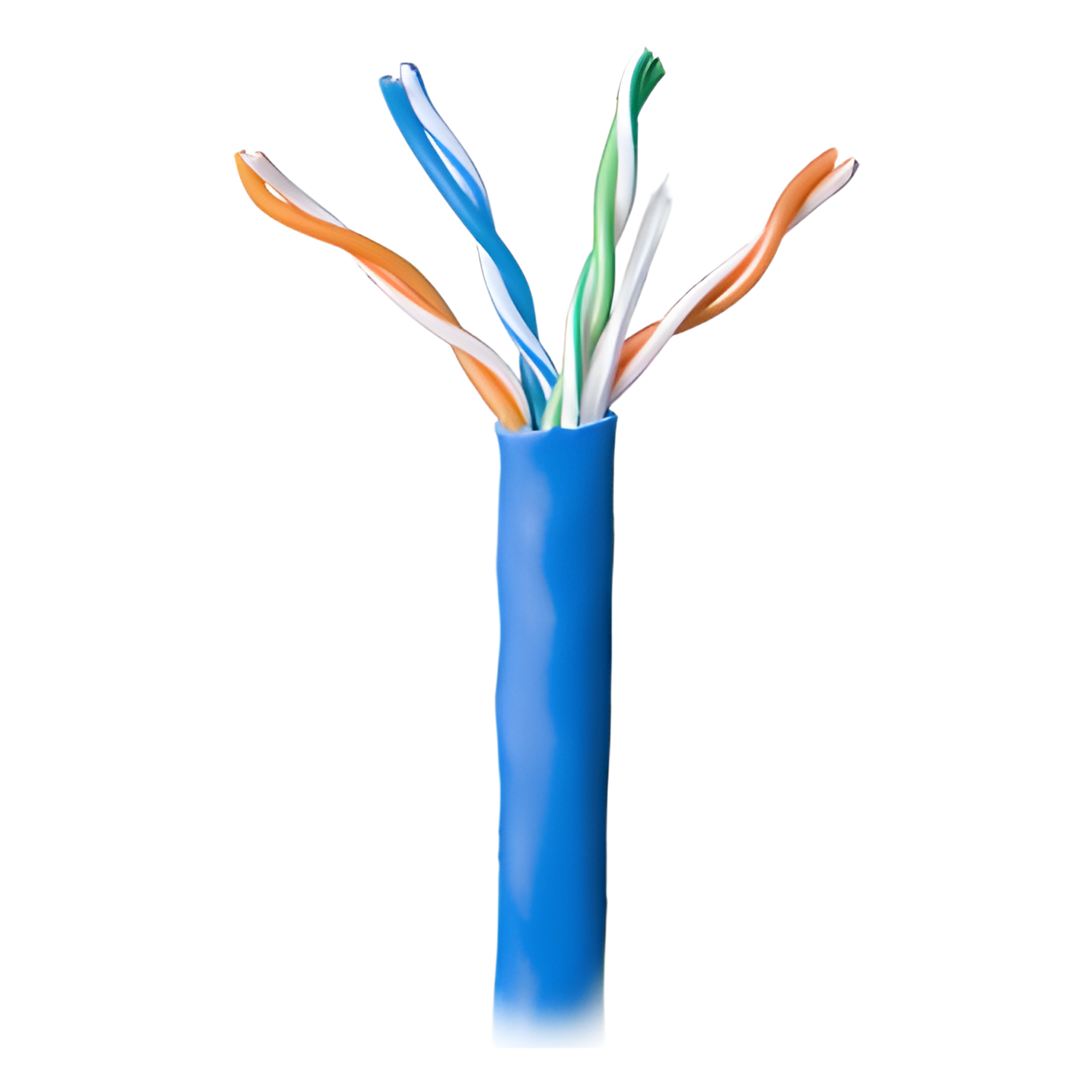 Bobina de 305 Metros (1000 Pies) Cable Par Trenzado Nivel 5 (CAT 5e) / CMR / Color Azul / 4 Pares de Conductores Sólidos de Cobre AWG 24 / Para Aplicaciones de CCTV, Redes de Datos, IP Megapixel, Control RS485