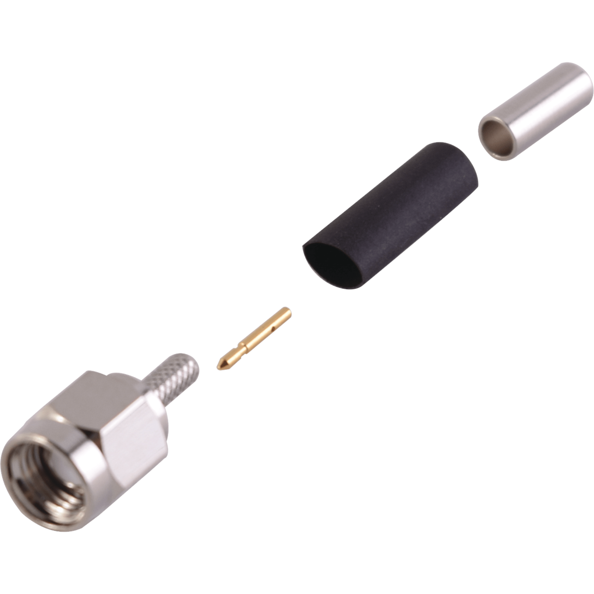 Conector SMA Macho de anillo plegable para cable RG-174/U, BELDEN 8216,