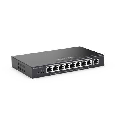 Switch Administrable 8 Puertos PoE+ 802.3af/at Gigabit, gestión gratuita desde la nube, 120w