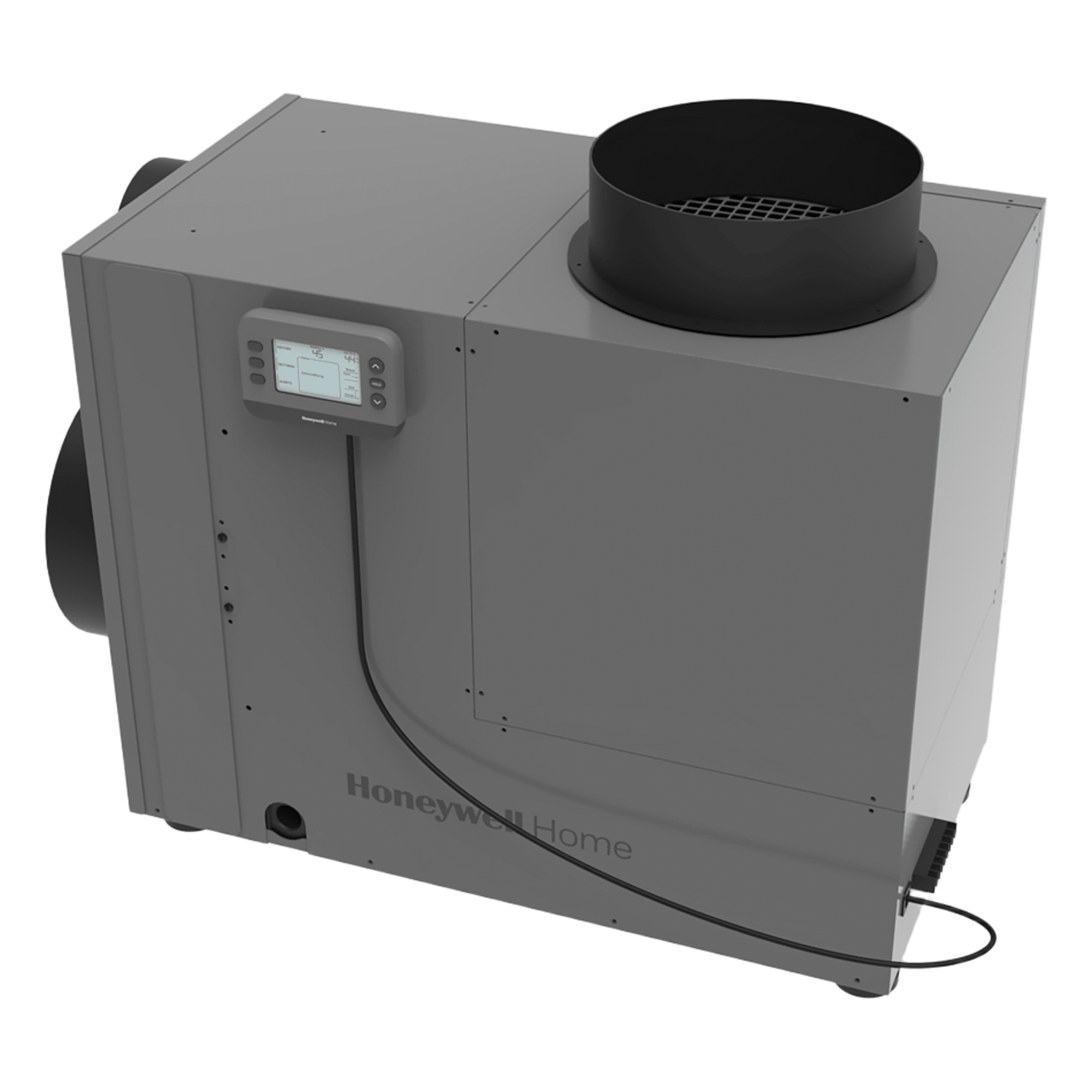 Deshumidificador de casa completa de 90 pintas por día con ventilación integrada, salida tri-direccional y sensores de fuga, filtro MERV 8 de 14x20 pulgadas — HONEYWELL HOME RESIDEO · SKU DHM090R4000/U