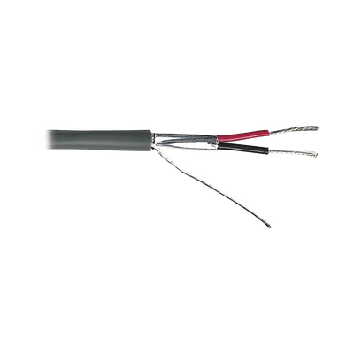 Cable 2 x 18 AWG / Blindado / 305 Metros (1000 Pies) / Riser / UL / Color Gris / Hecho en México