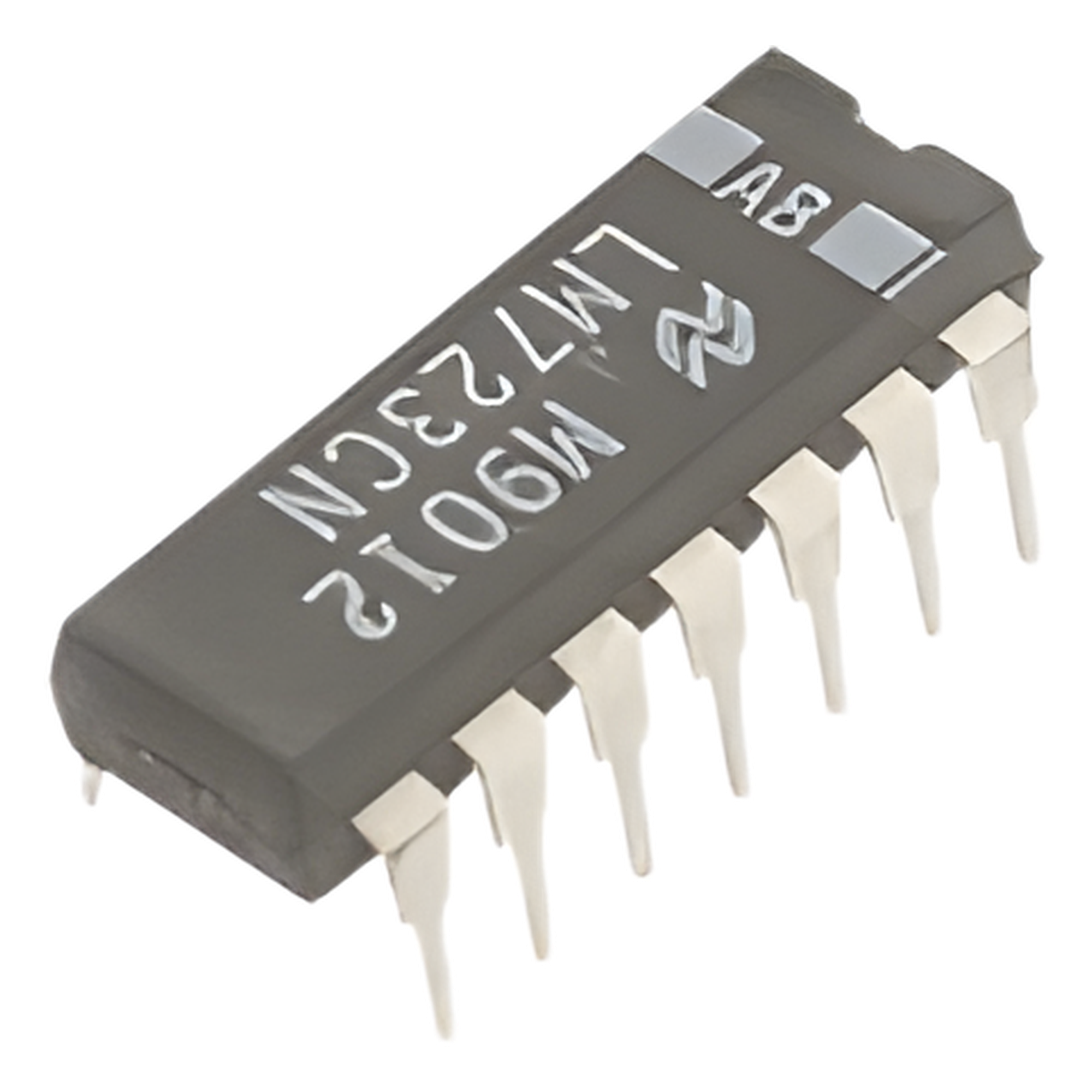 Circuito Regulador de Tensión / Entrada 3 a 40 V / Limitación de Corriente 150 mA / Control Remoto / Protección contra Sobrecargas y Cortocircuitos — SYSCOM PARTS · SKU LM723CN