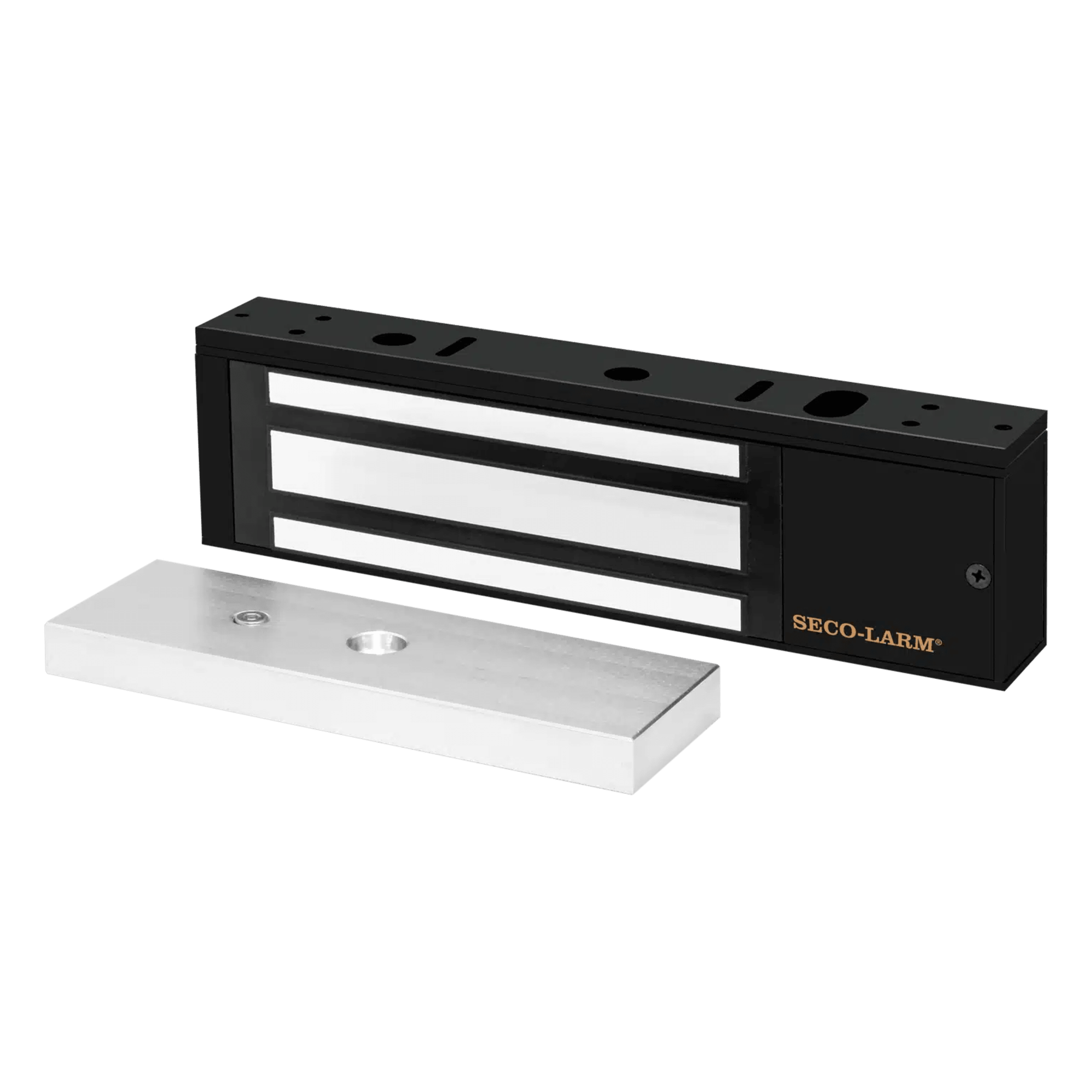 Chapa Magnética 1200 Lbs / En Color Negro / Con Sensor De Adherencia / Led De Estatus / Alimentación 12/24 Vdc Ajustable / Libre de Magnetismo Residual — ENFORCER SECOLARM · SKU E941SB1K2PQ