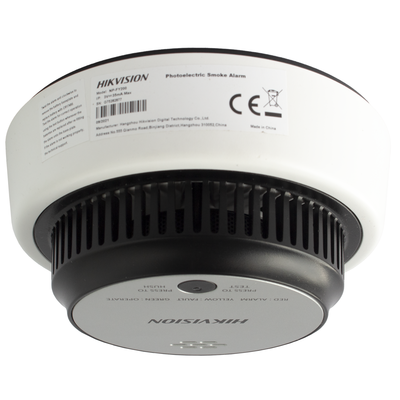 (HikFire) Detector de Humo Fotoeléctrico / Tecnología Dual de Luz / Alerta de ≥85 dB@3 m / Batería de Litio / Instalación en Techo
