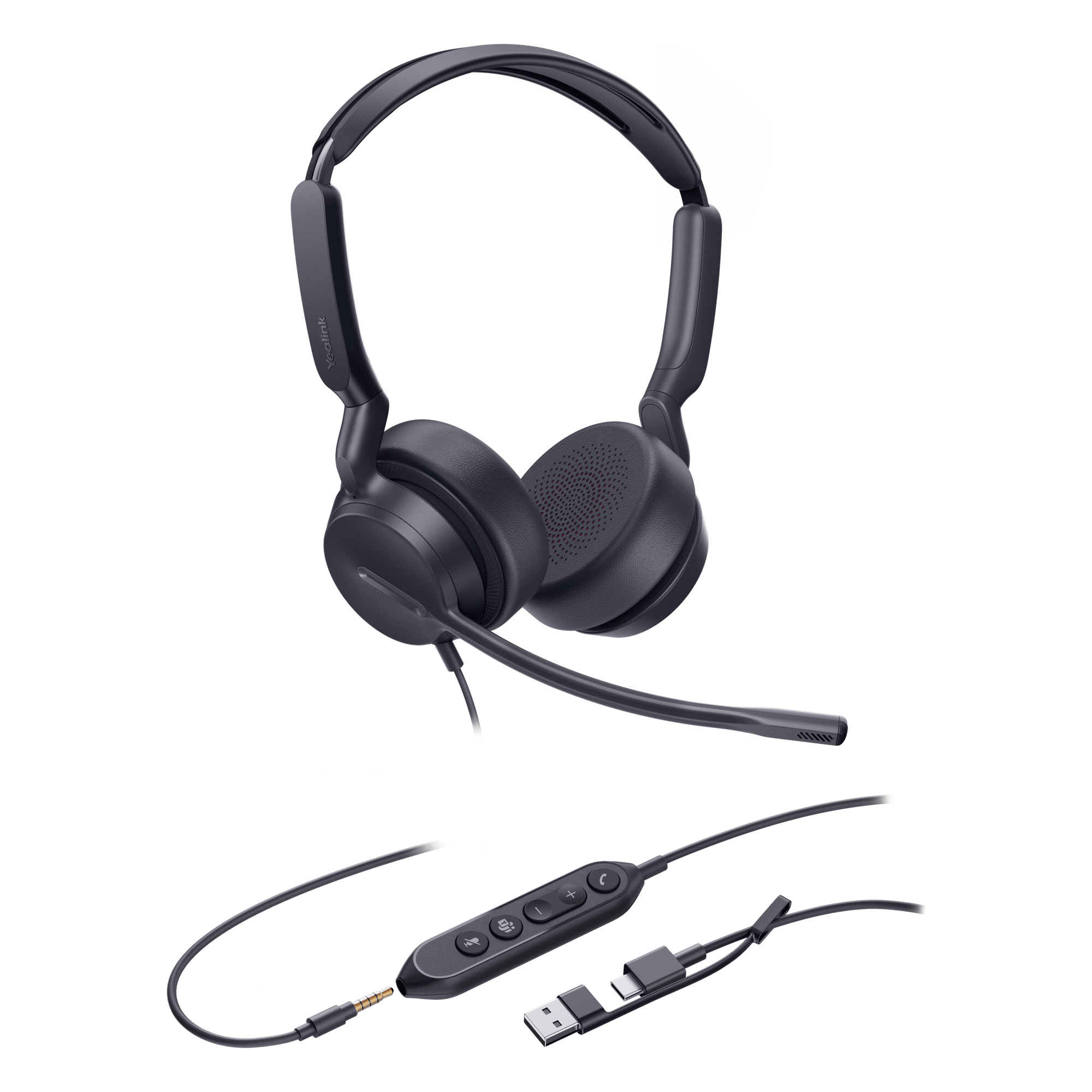 Diadema Alámbrica UH42 SE Dual de Yealink Certificada para Microsoft Teams con USB-C/A — YEALINK · SKU UH42-SE-DUAL-TEAMS-USB-C/A