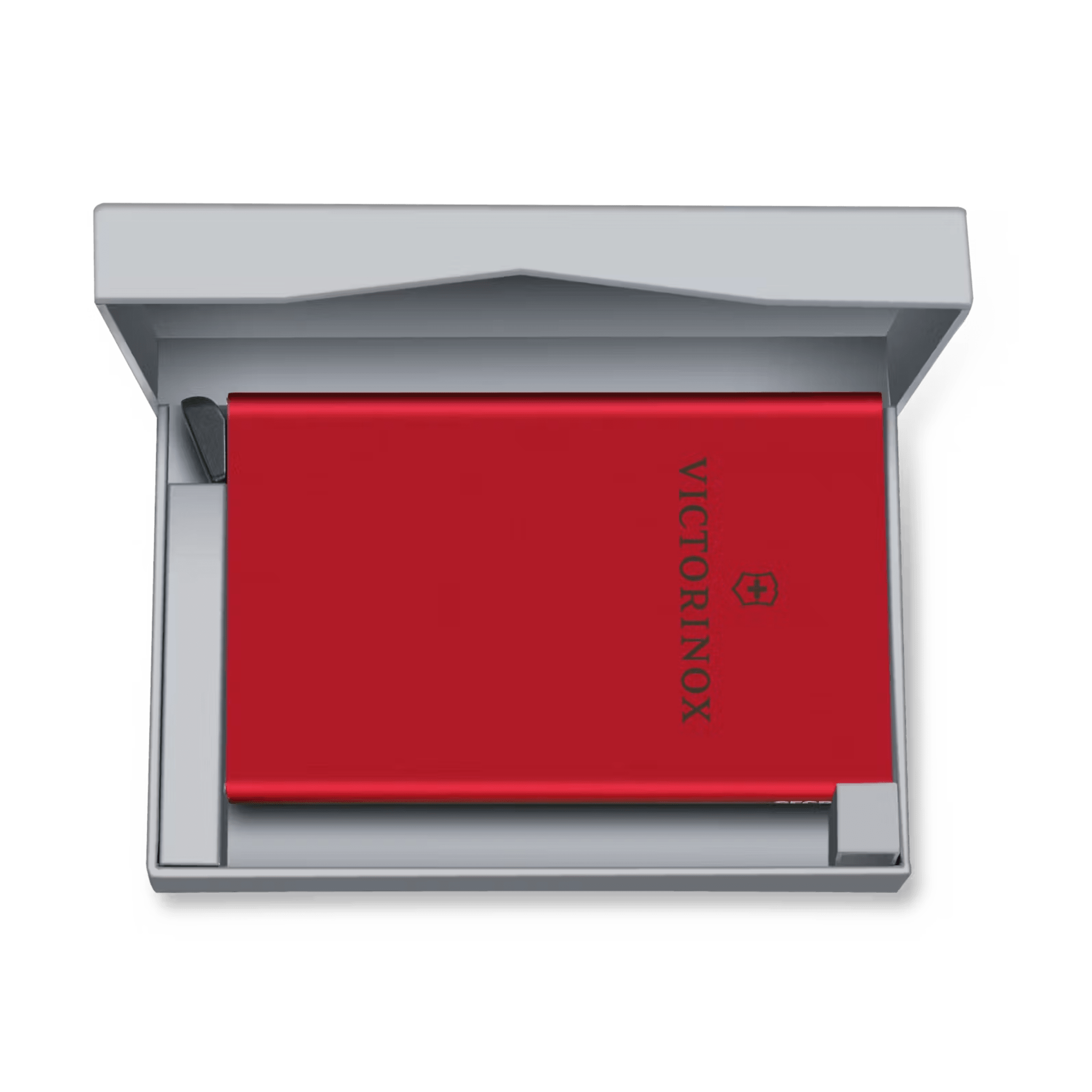 Tarjetero / Almacenamiento Seguro 4-6 Tarjetas / Aluminio Duradero / Protección RFID / Sistema Deslizamiento Patentado / Color Rojo.