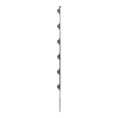 Poste con 6 Aisladores de PASO para Cerca Electrificada. Tubo Galva. de 1.4m, cal. 18 de 1" Diam. (Sin pintar).