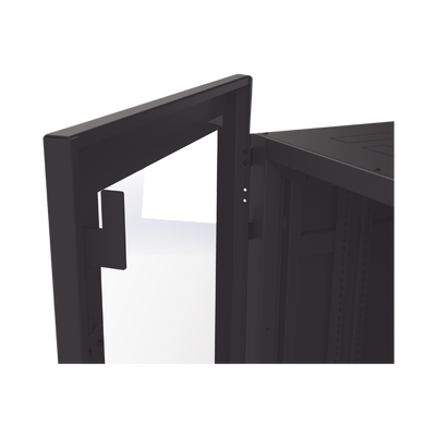 Gabinete Profesional para Telecomunicaciones de 45UR, 1200 mm Profundidad, Incluye 2 Organizadores Verticales de 45 Unidades de Rack, Se envía el Gabinete Armado.