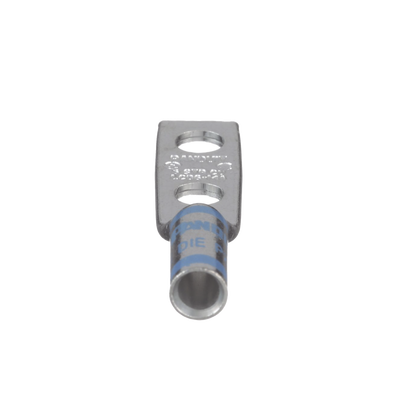 Zapata de compresión LCD6-14A-L para cal. 6 Awg, Doble barreno para tornillo prisionero de 1/4, Espaciado de orificio 16mm, 1 Pz