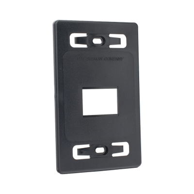 Placa de Pared Modular MAX, de 2 Salida, Color Negro