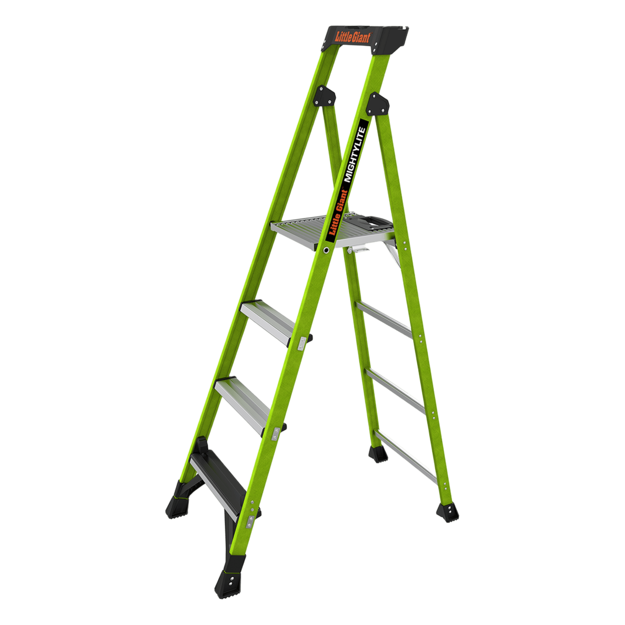 Escalera de Aluminio + Fibra de Vidrio de 1.8m con Soporte para Herramienta. !La Más Liviana del Mundo! (SKU:15406-001) — Little Giant Ladder Systems · SKU MIGHTYLITE-6IA-V2