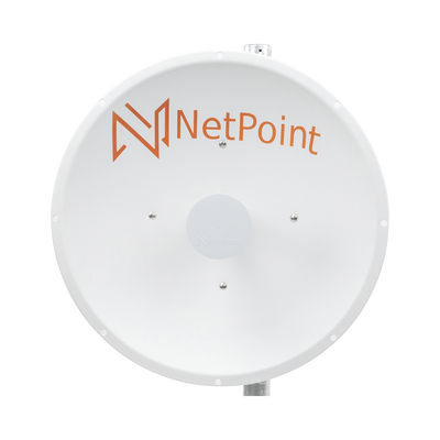 Antena Direccional de alto rendimiento / diámetro de 60 cm / 4.9-6.4 GHz / Ganancia 30 dBi / SLANT de 45 ° y 90 ° / Ideal para 30 km / Conector N-Hembra / Montaje y jumpers incluidos.