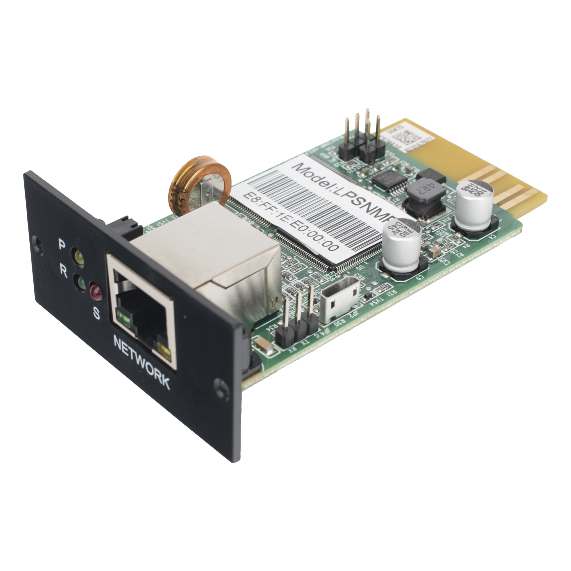 Tarjeta de Monitoreo Remoto SNMP / 10/100 Mbps / HTTPS-SSL / Sensor Temp-Humedad / Control Remoto UPS