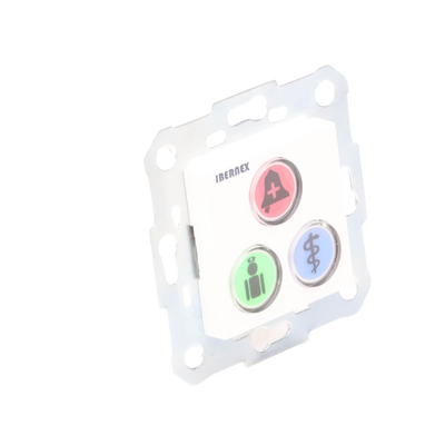 Modulo de 3 Botones iluminados con Lector RFID 125 KHz / Alarma / Cancelar y Código Azul / BUS RS485 / Compatible con NX0019/B, NX1021 y NX0015