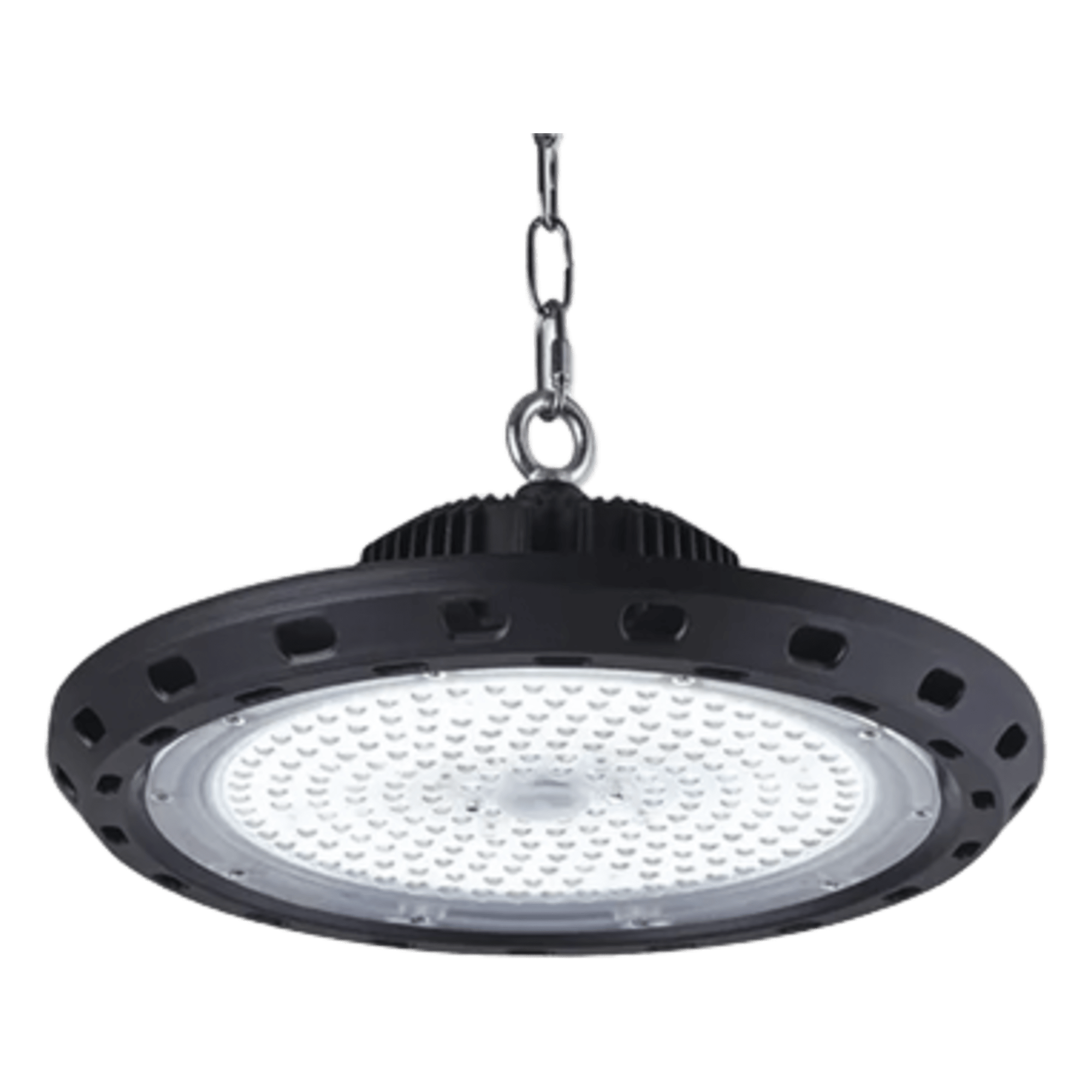 Campana Led Industrial UFO / 200 W / Suspendido / 85 - 265 V CA / Luz Fría 6500 K. — JWJ · SKU JLREUFO-200
