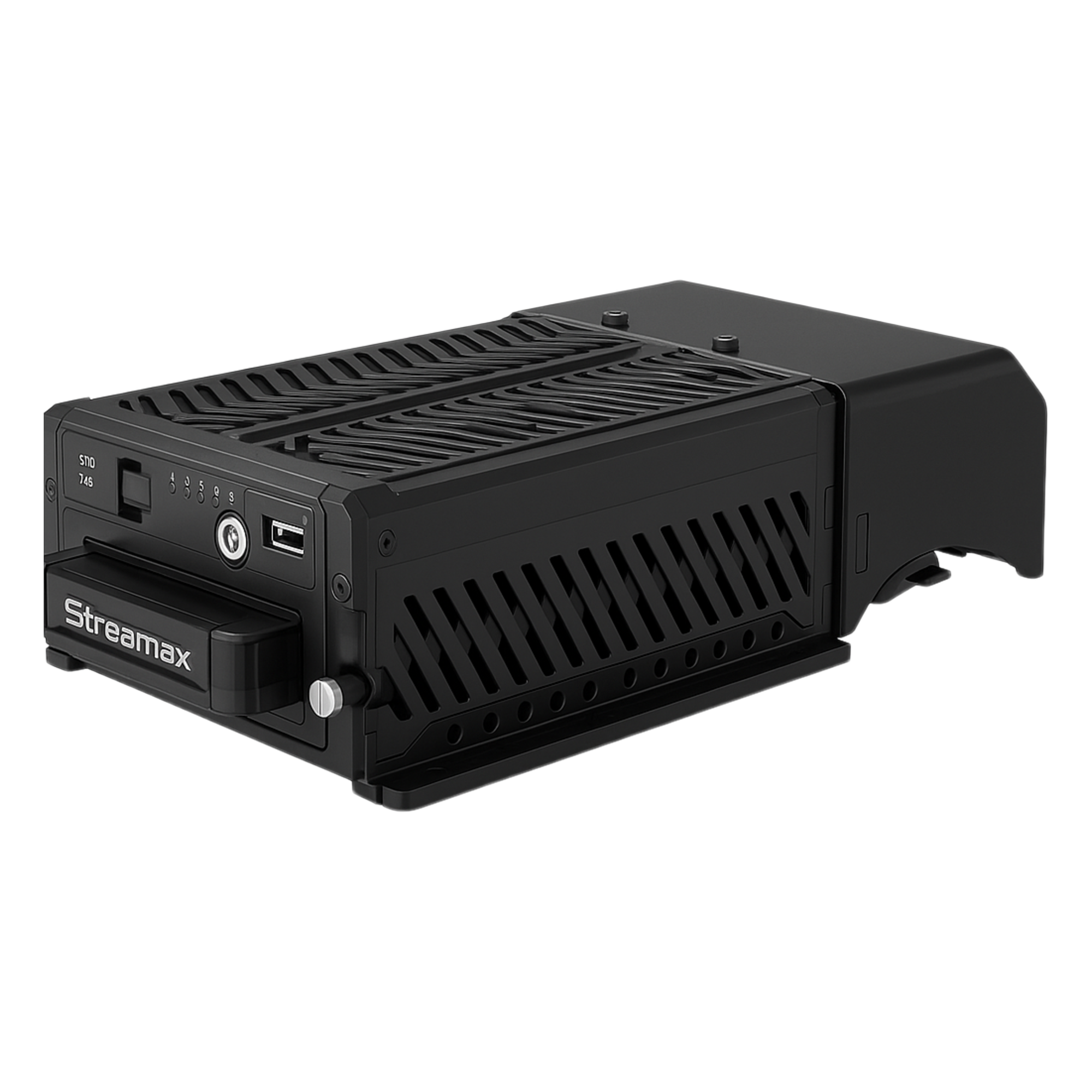 DVR Móvil / Multiplataforma / 4 Canales AHD 2 Megapixel + 4 canales IP / Almacenamiento en HDD / H.265 / Soporta 4G / WiFi / GPS — STREAMAX · SKU XMRX3NPRO