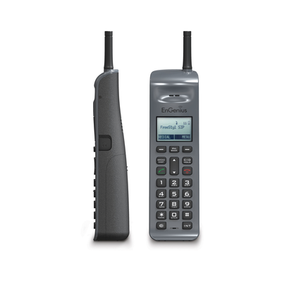Sistema Telefónico Inalámbrico SIP de Largo Alcance, Incluye Base y Dos Teléfonos Inalámbricos, Soporta 10 Cuentas SIP, Hasta 4 Llamadas Simultaneas,