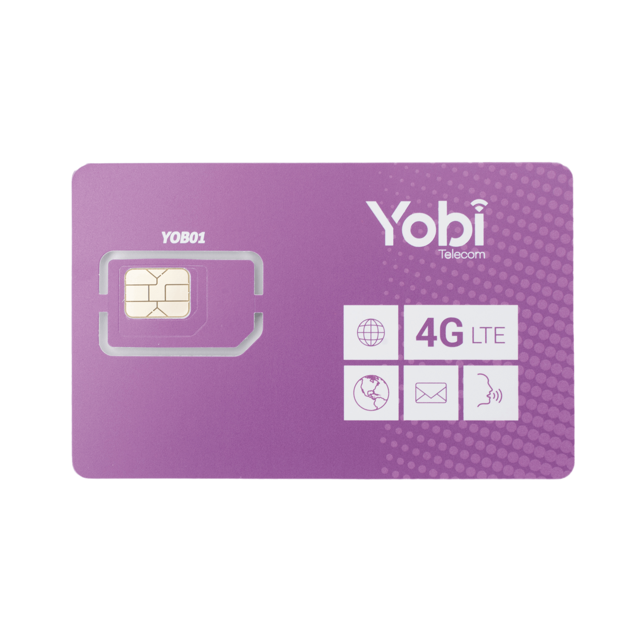SIM Yobi para dispositivos móviles 3G/4G con recarga de 3.5GB cada mes durante 1 año de servicio (solo datos)