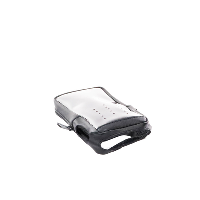 Funda de Piel Reforzada, Versión 2 de Fácil Acceso y Cubierta Frontal de Plástico Transparente para los Radios TK-2000KV2, TK-3000KV2