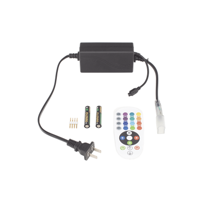 Adaptador de Corriente con Control de Funciones Remoto para Manguera Neón LED RGB JUML-5050-03.