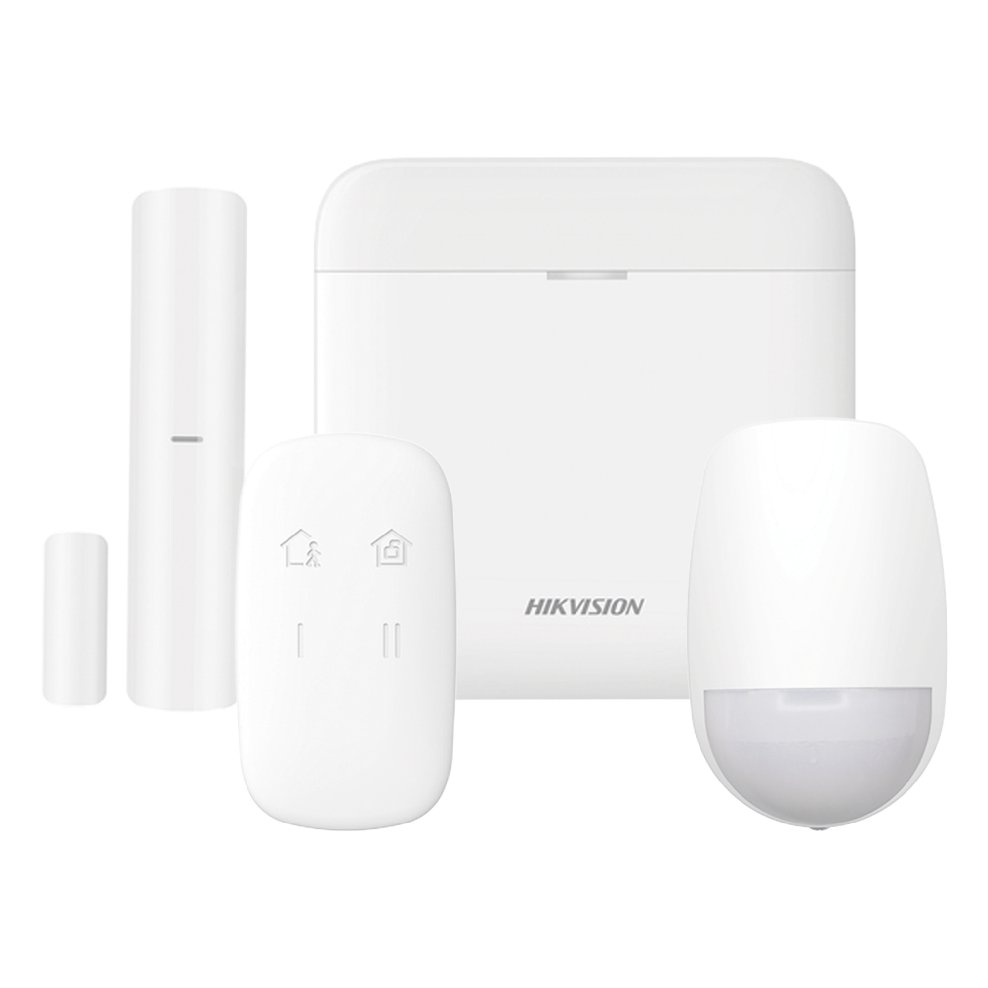 (AX PRO) KIT de Alarma AX PRO / Incluye: 1 Hub con bateria de respaldo / 1 Sensor PIR / 1 Contacto Magnético / 1 Control Remoto / WiFi / Compatible con Hik-Connect P2P — HIKVISION · SKU DS-PWA48-K