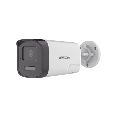 [Audio Bidireccional + Dual Light + ColorVu] Bala TURBOHD 3K  (5 Megapixel) / Lente 3.6 mm / 40 mts IR EXIR + 40 mts Luz Blanca / Micrófono y Bocina Integrado / Exterior IP67 / dWDR — HIKVISION · SKU DS-2CE17K0T-LTS