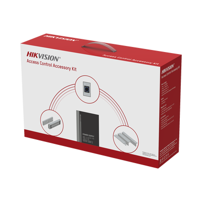 Kit HIKVISION para para Control de Acceso / Fuente 12 Vcd 2 A + Botón de Salida + Chapa Magnética 600 Lbs / Para Instalación de Control de Acceso Autónomo (Facial Min Moe, Teclados, Lectores de Huella, Etc...) · SKU DS-KAS-7M01