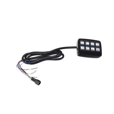 Barra directora de trafico de 8 Modulos, 32 LED, 47 pulgadas, Ambar Con Controlador de 8 interruptores, SAE
