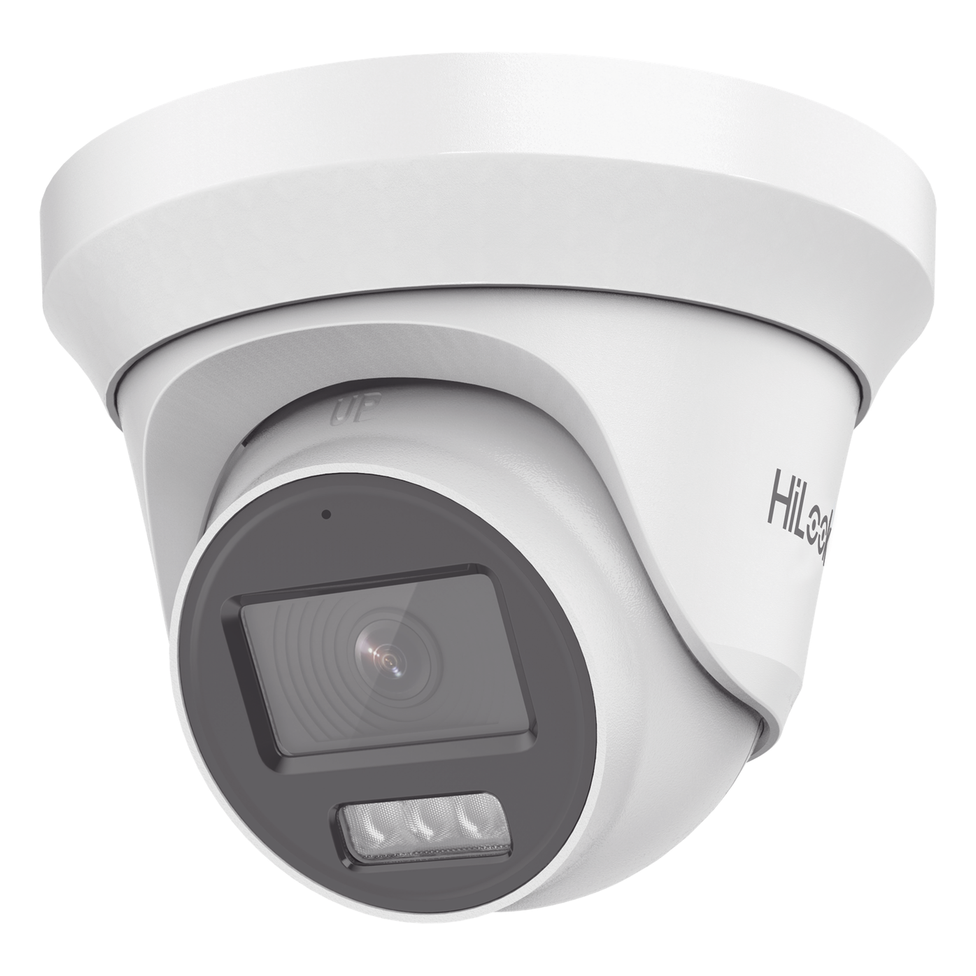 [Audio Bidireccional + Dual Light + ColorVu] Turret TURBOHD 3K / 5 Megapixel / Lente 2.8 mm / 40 mts IR EXIR + 40 mts Luz Blanca / Micrófono y Bocina Integrado / Exterior IP67 / dWD — HiLook by HIKVISION · SKU THC-T257-LTS