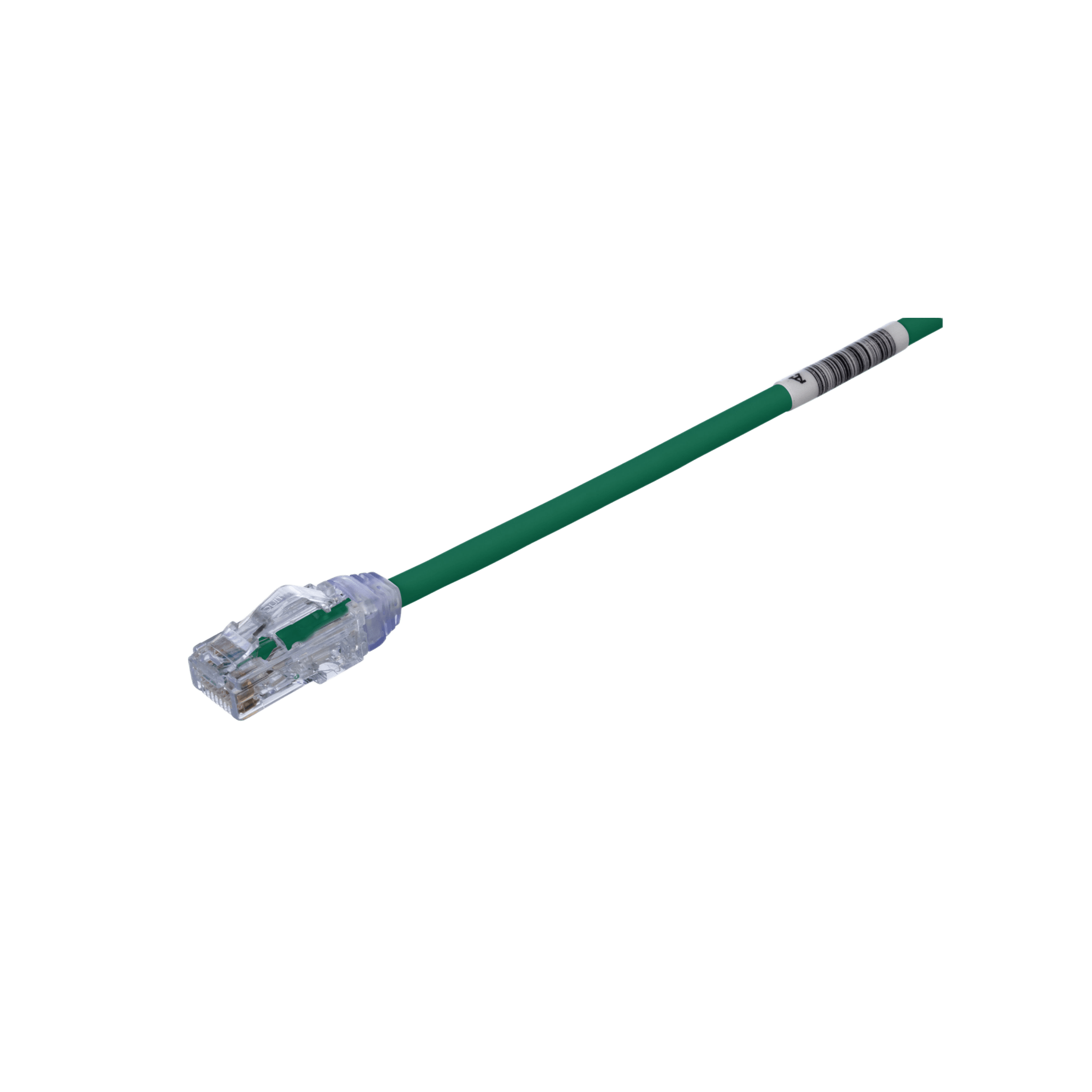 Cable de Parcheo UTP Cat6A, CM/LSZH, Diámetro Reducido (28AWG), Color Verde, 3.05 Metros (10 Pies)