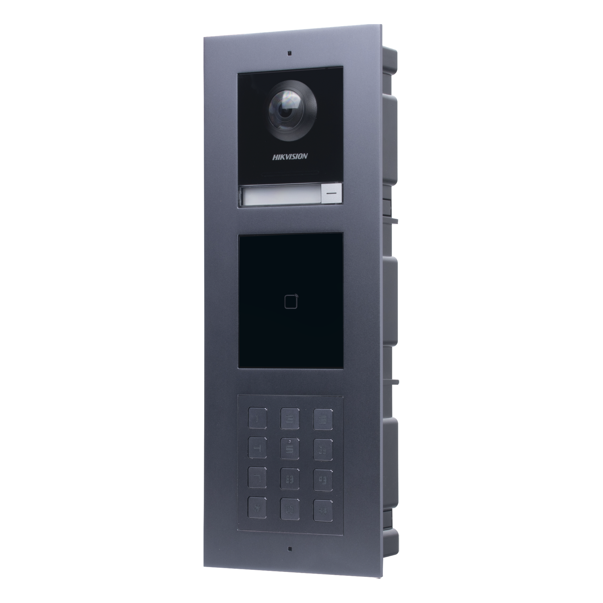 Videoportero IP MULTIAPARTAMENTO con llamada a App de Smartphone y Lector de Tarjetas EM / 2da Generación (Modular) / Montaje para EMPOTRAR incluido / Apertura con CONTRASEÑAS y TARJETAS — HIKVISION · SKU DSKIS-MULTI-254AP
