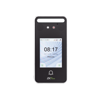 Terminal Biométrica Facial / 500 Rostros 3,000 Tarjetas / Pantalla 2.4" / IP65 / ADMS / Visible Light