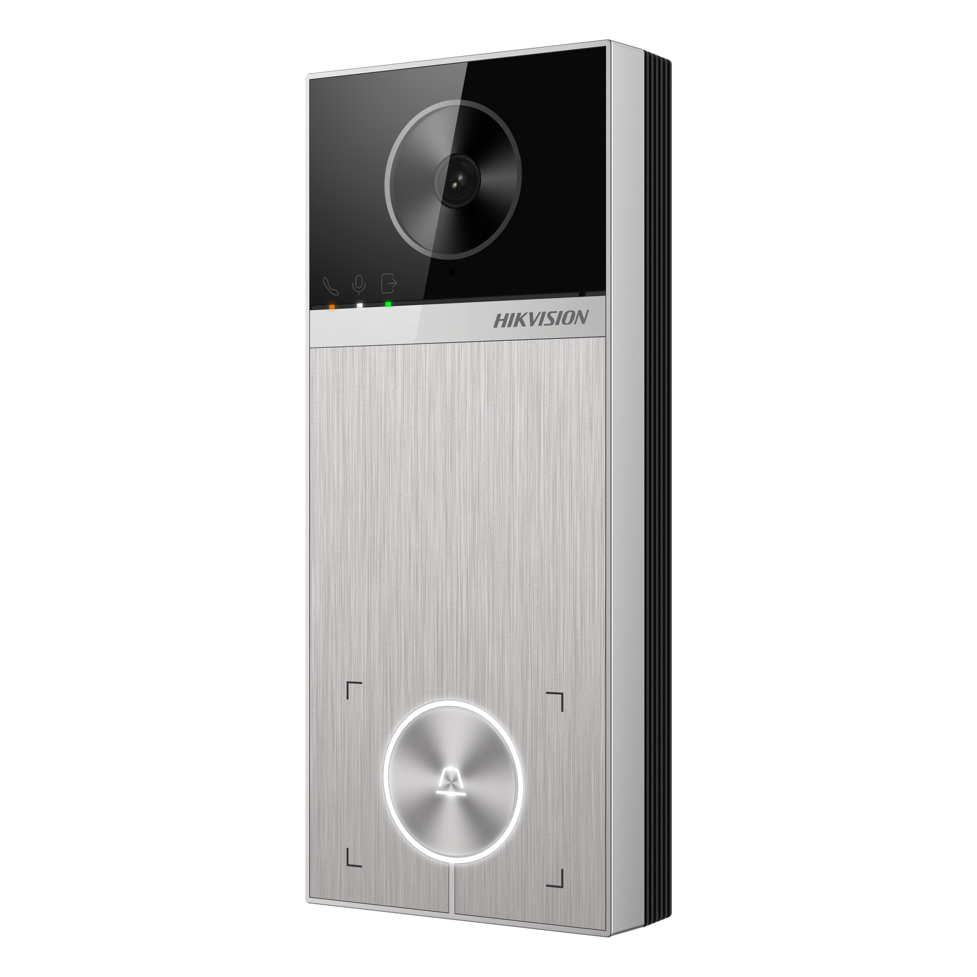 Videoportero / 4 Megapixel / Ángulo de Visión 150° / Control de 2 Cerraduras / Desbloqueo por Tarjeta, Hik-Connect y Estación Interior / IP65 / PoE IEEE802.3at / Compatibilidad ONVIF / H.265 — HIKVISION · SKU DS-KV6114-ME1