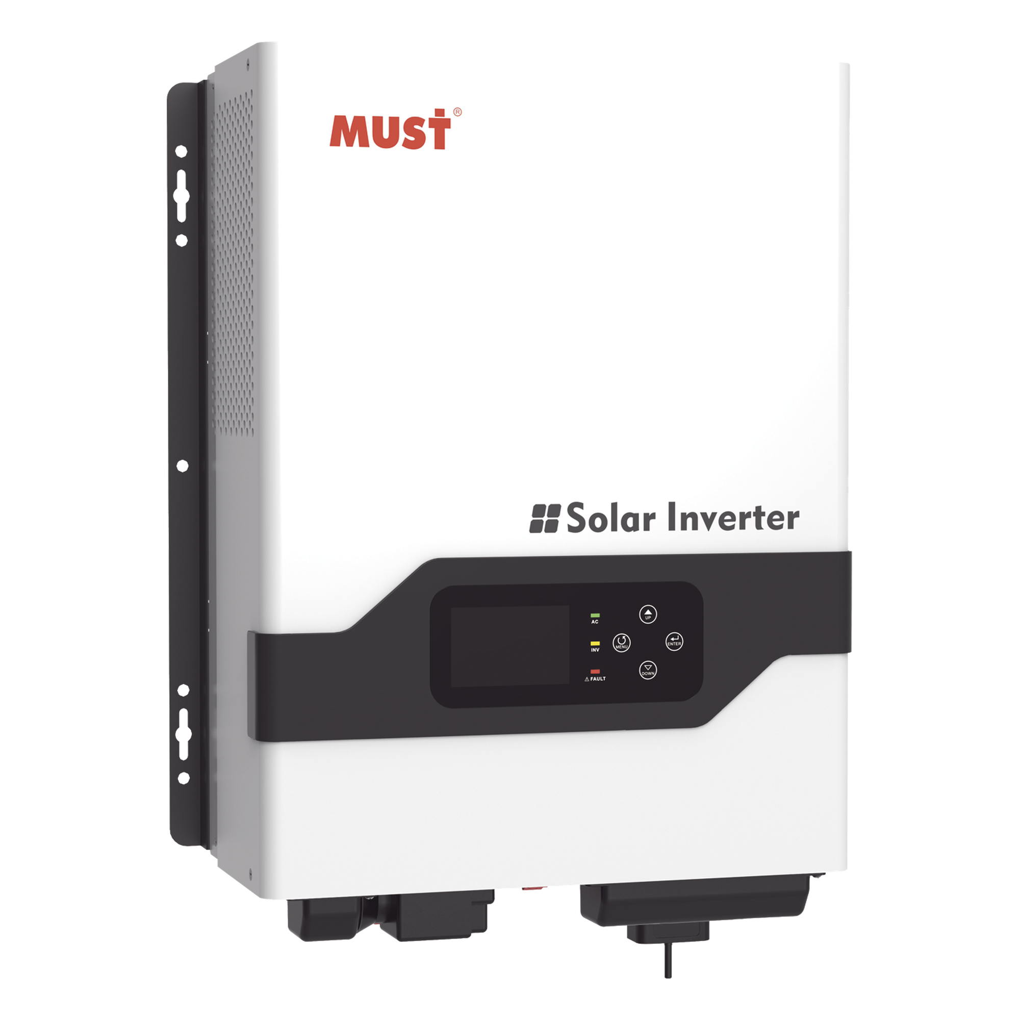 Inversor / Cargador de 3 KW para Sistemas Tipo Isla a 48Vcd, 220Vca de Entrada, 220/120Vca de Salida, Onda Sinusoidal Pura con Controlador MPPT — MUST · SKU PV333048TLV