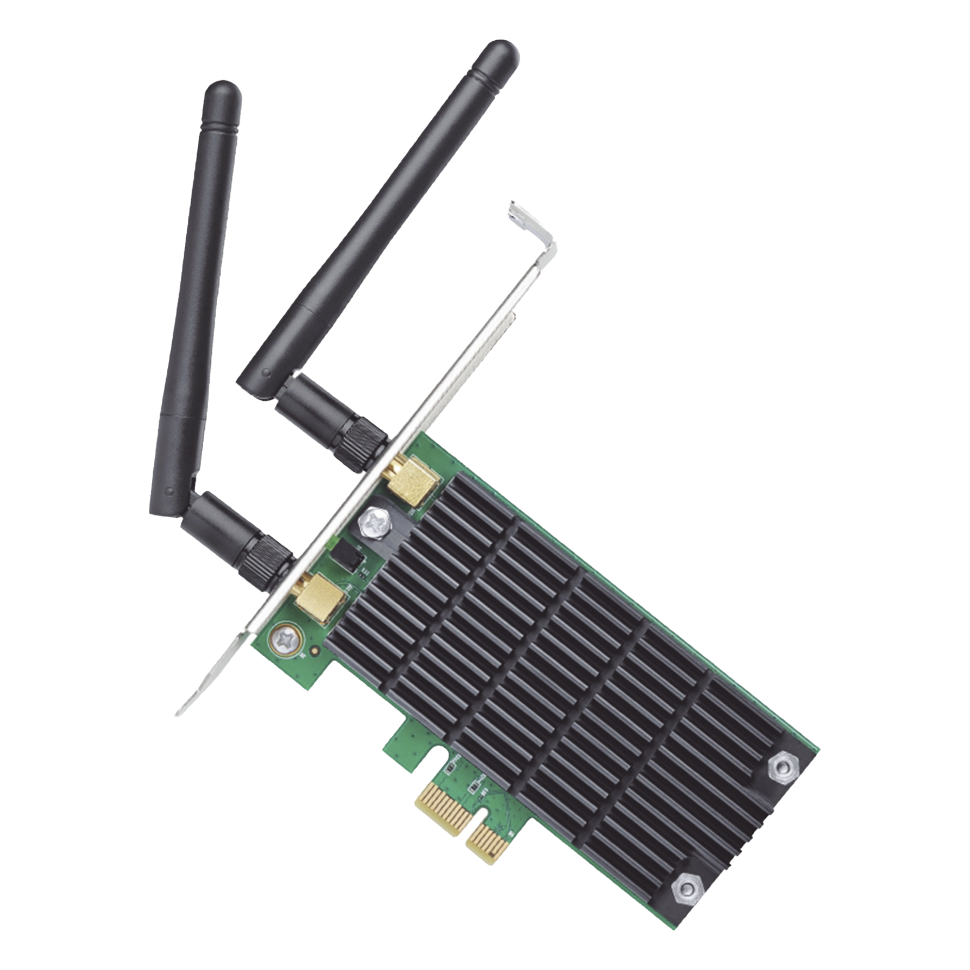 Adaptador PCI inalámbrico doble banda AC 1200 Mbps / Antena de alta ganancia / Tecnología MU-MUMO 2X2 / Soporte de perfil bajo y Altura completa — TP-LINK · SKU ARCHERT4E