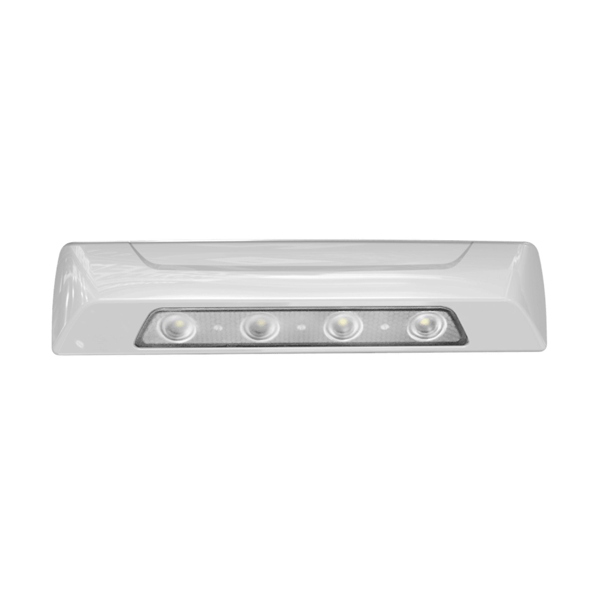 Luz Auxiliar de Escena de 4 LED, Blanco, Lente Transparente, Bisel Blanco