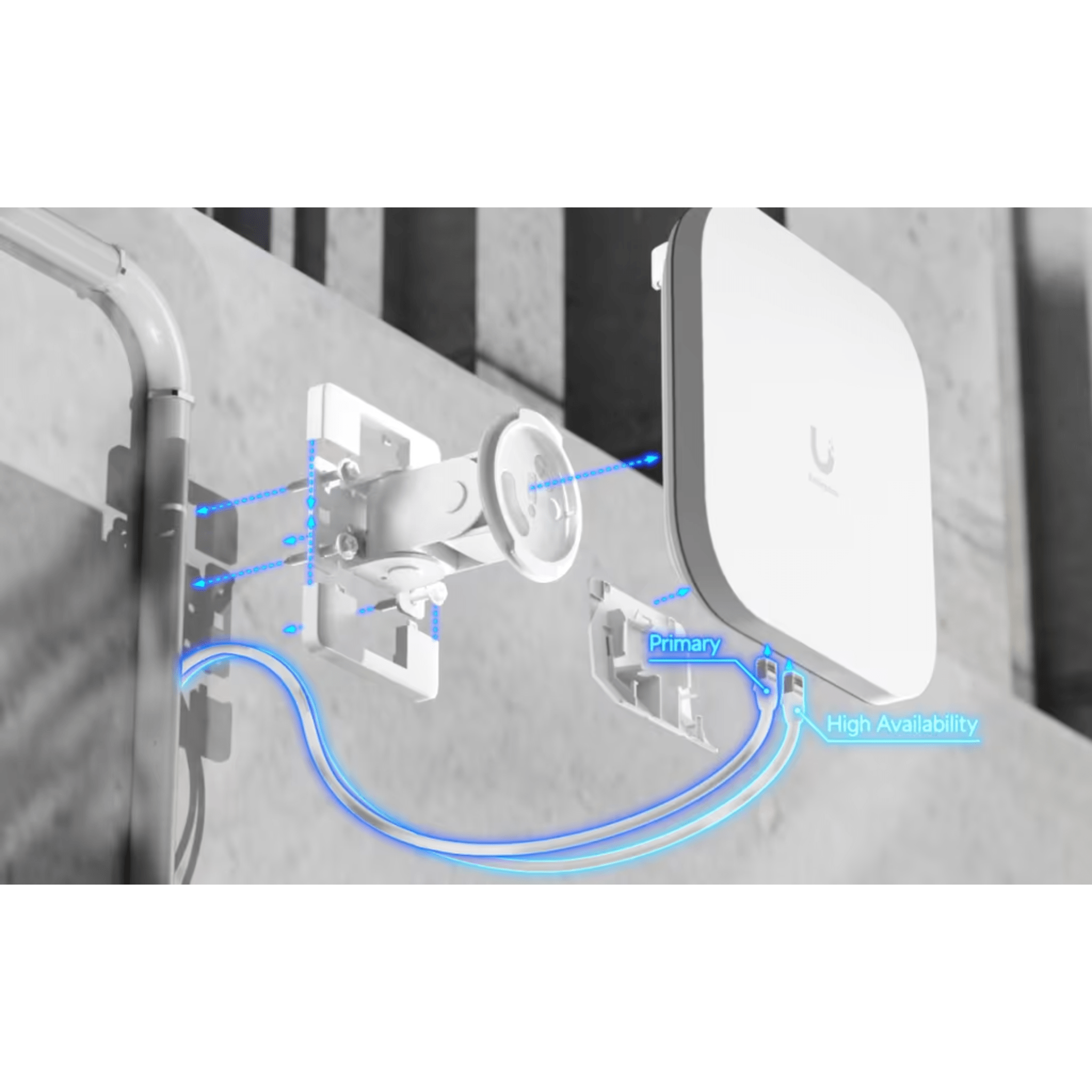E7 Campus UniFi Enterprise WiFi 7 Doble Banda de Alto Rendimiento para Exterior o Interior con Cobertura Sectorial 100° de Hasta 460 m² y Más de 1,000 Usuarios