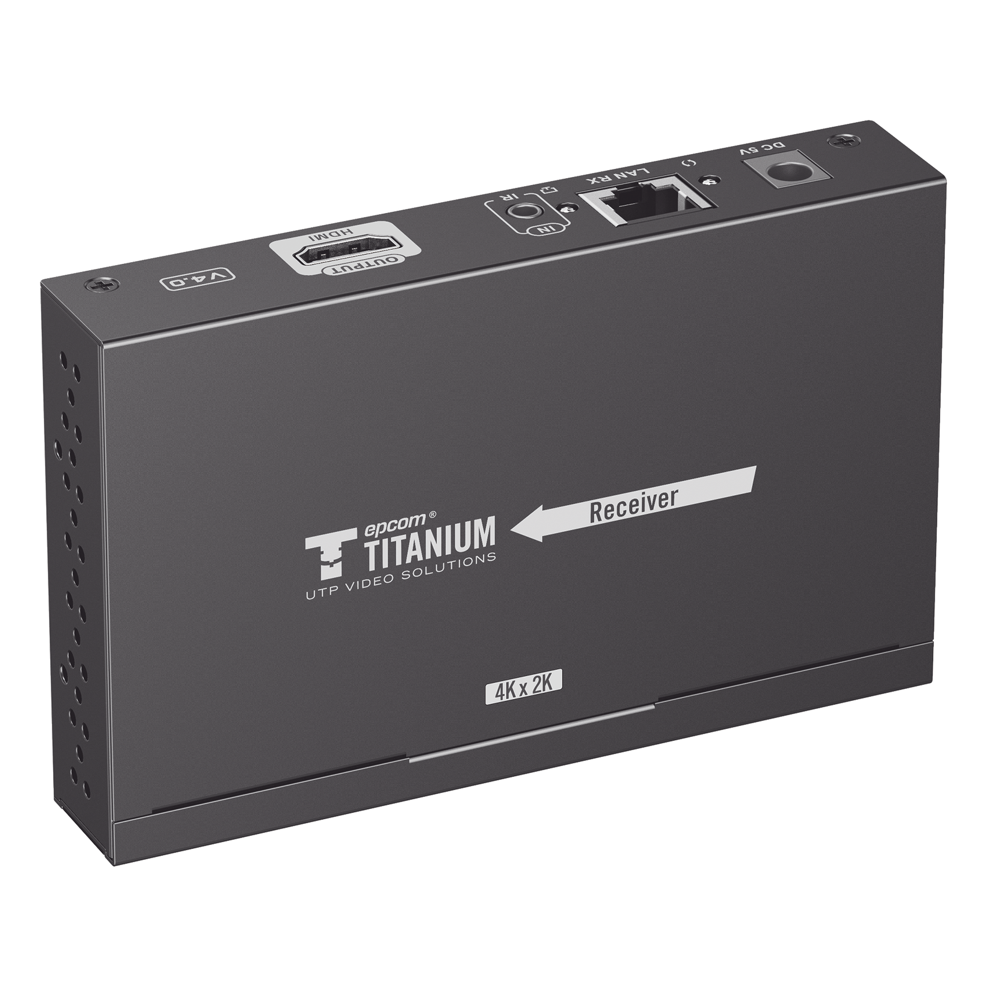 Receptor Compatible para Kit Matricial TT-683-MATRIX-4.0 | Resolución 4K@30Hz | Cat6 | Control IR | Compatible con Switch IGMP (Solo para transmisor versión 4.0). — EPCOM TITANIUM · SKU TT-683-MATRIX-4.0-RX