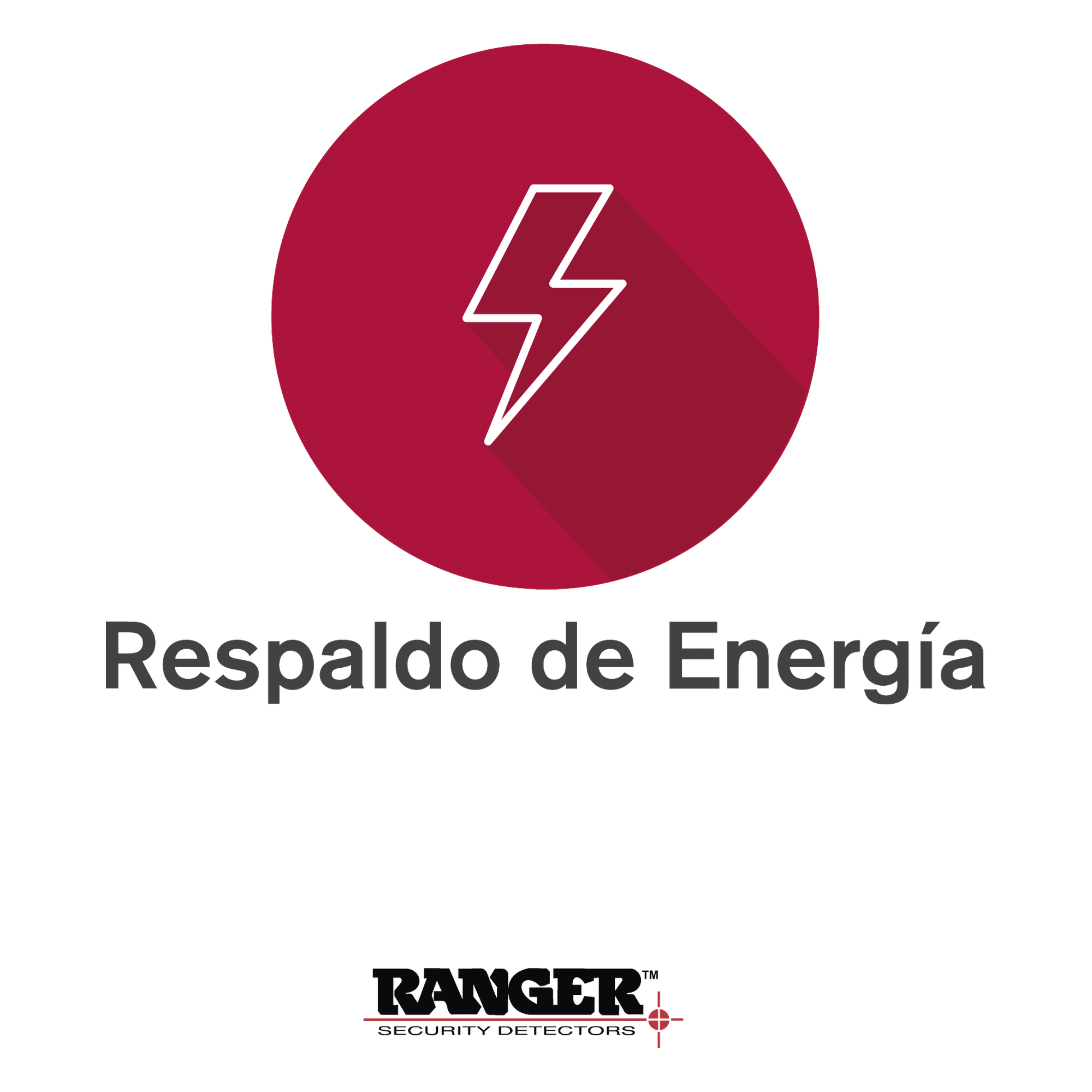 Respaldo de Energía con Batería incluida (Hasta 8 horas) / Solo Para Equipos Bajo Pedido / No Compatible con Arcos ya Instalados o Fabricados — RANGER SECURITY DETECTORS · SKU OPCION-BU