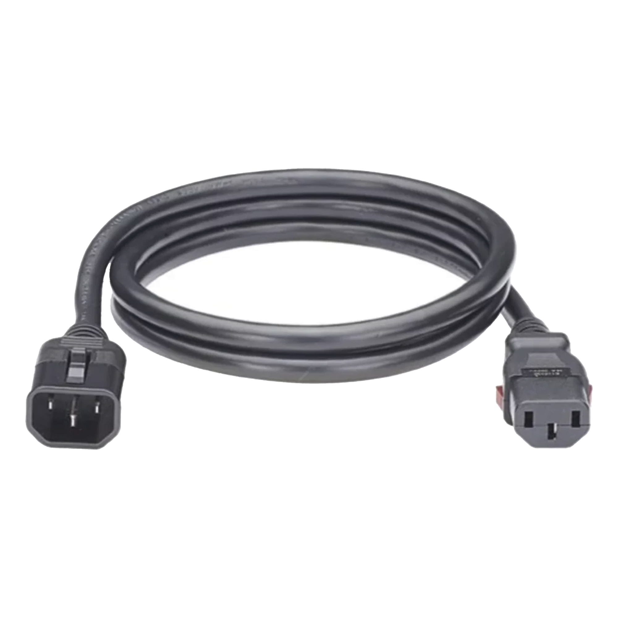 Cable de Alimentación Eléctrica Con Bloqueo de Seguridad, de IEC C14 a IEC C13, 1.8 Metros de Largo, Color Negro, 1 Pieza — HOFFMAN · SKU EP1314072X100