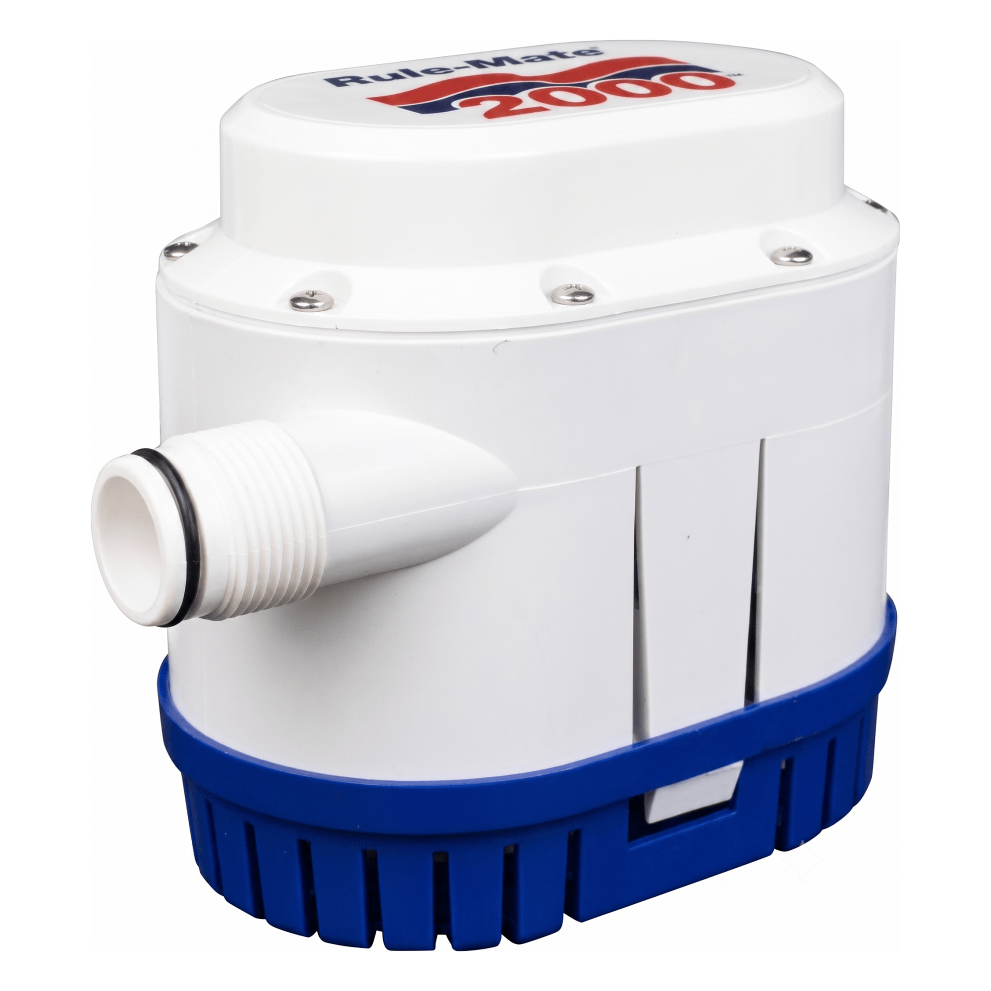 Bomba de Achique / 7,570 l/h (2,000 GPH) / Sensor Electrónico Integrado / Auto Encendido/Apagado / Conexión 1" NPT / Protección de Batería — RULE · SKU RM2000A