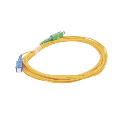Jumper de Fibra Óptica Monomodo SC/UPC - SC/APC Simplex, Color Amarillo 5 Metros (16.40 Pies)