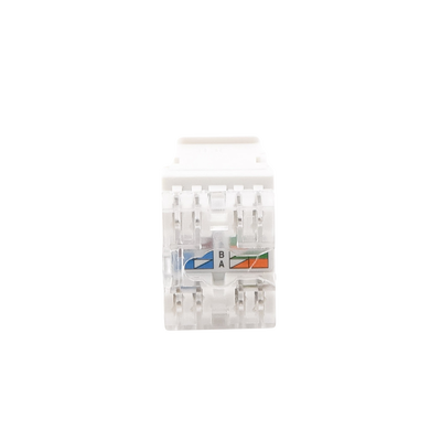 Módulo Jack Keystone Cat5e con Terminación en Ángulo 180 - Color Blanco