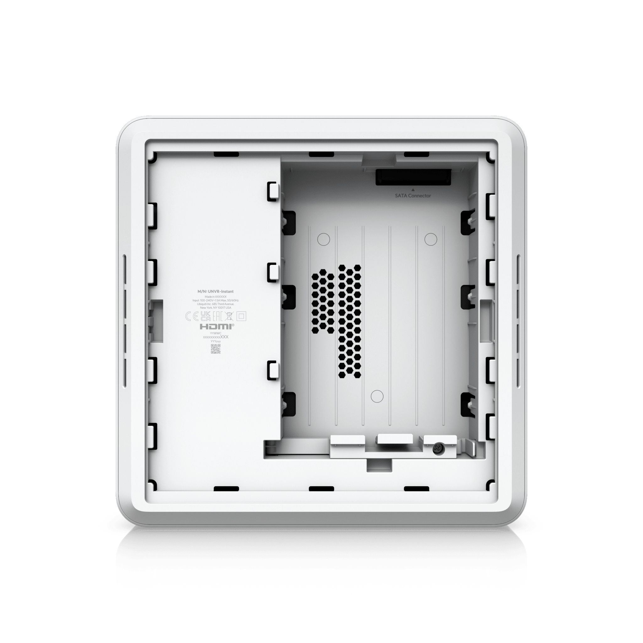 UniFi Protect UNVR-Instant – Grabador de Video en Red con Soporte para HDD de 3.5”, Switch PoE Integrado de 6 Puertos GbE (40W) y Puerto HDMI Viewport