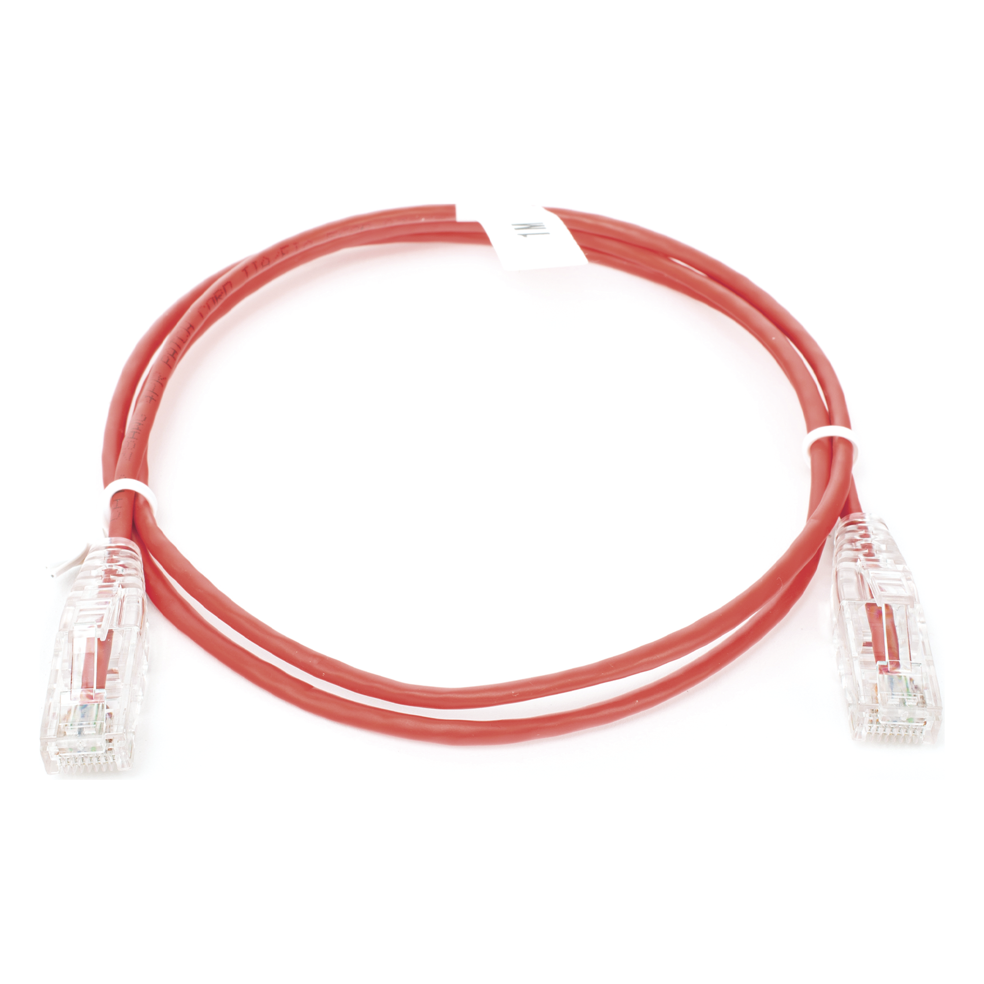 Cable de Parcheo Slim UTP Cat6 - 1 Metro (3.28 Pies), Rojo, Diámetro Reducido (28 AWG)