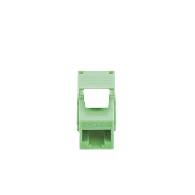 Módulo Jack Keystone Cat5e (Toolless), con Terminación en Ángulo 180 - Color Verde, Compatible con Faceplate y Patchpanel Linkedpro