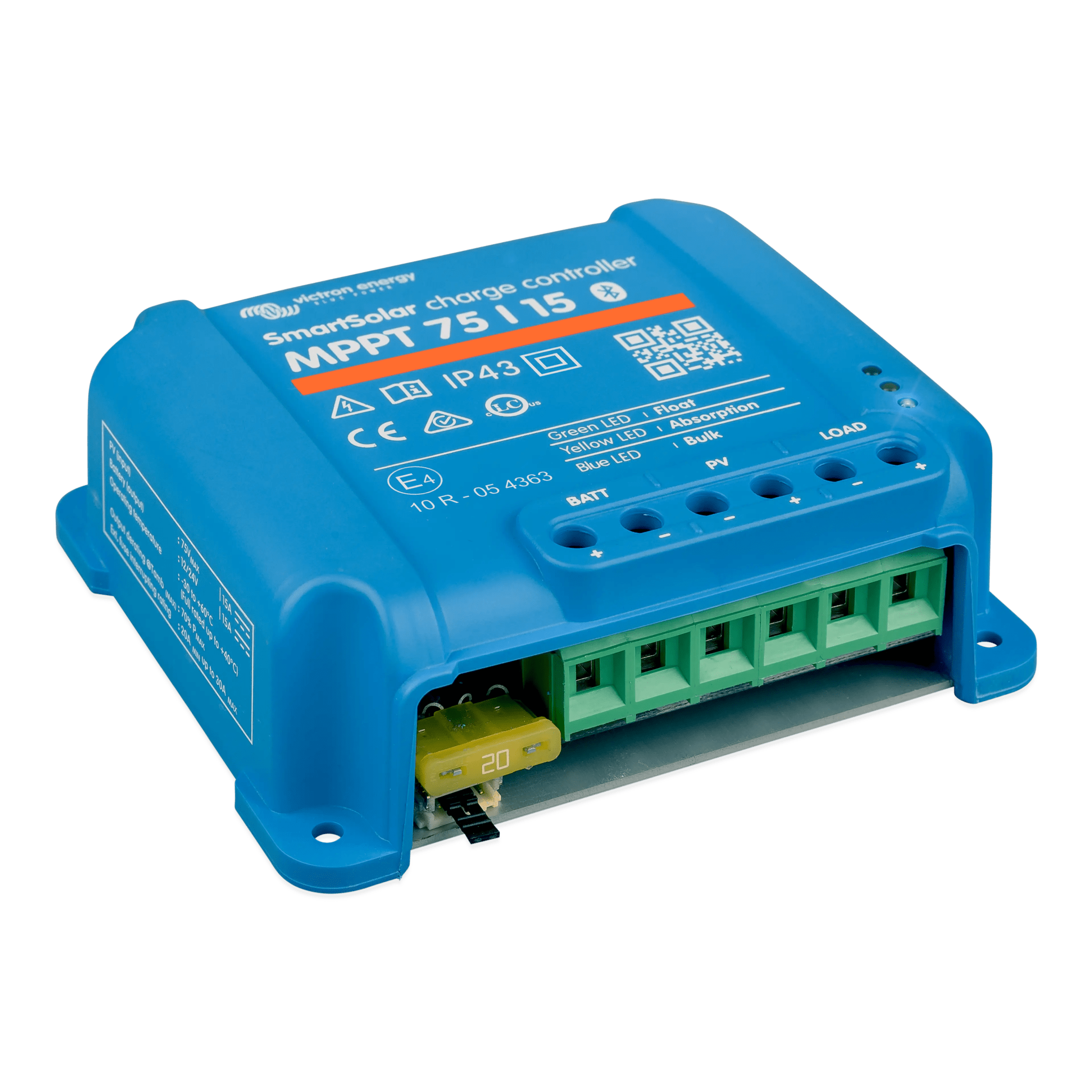 SmartSolar MPPT 75/15 / Controlador de Carga Solar MPPT 15A / 12/24 Vcc en baterías / IP43