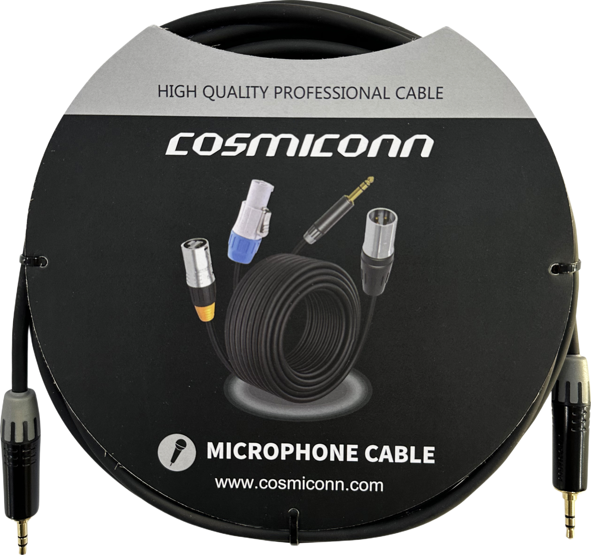 Cable 3.5mm a 3.5mm, conectores color negro MTP3C-BG, length 5m