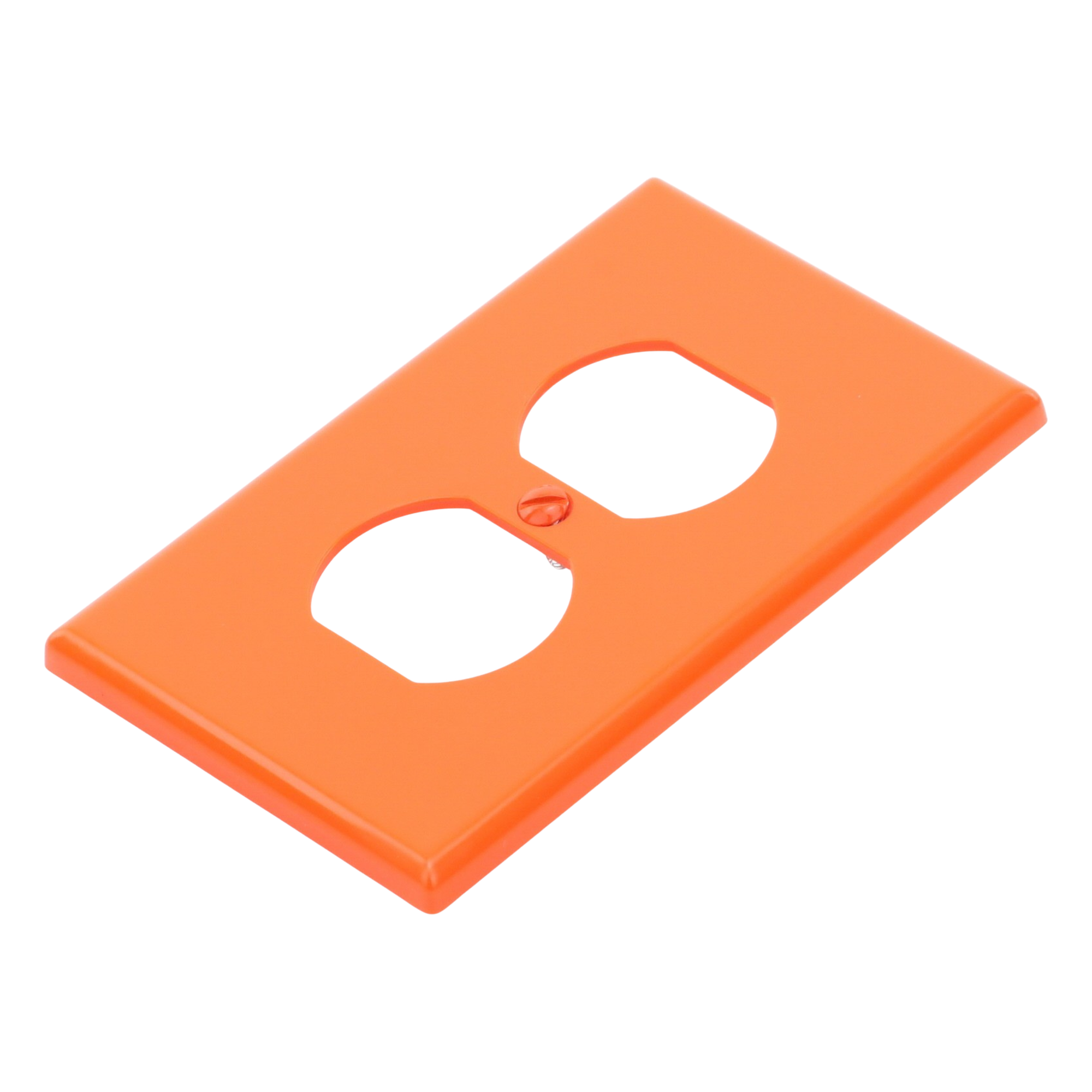 Tapa para Contacto Dúplex Color naranja.